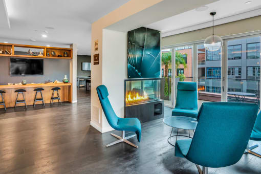 Clubhouse Seating Area at AV8 Apartments in San Diego, CA