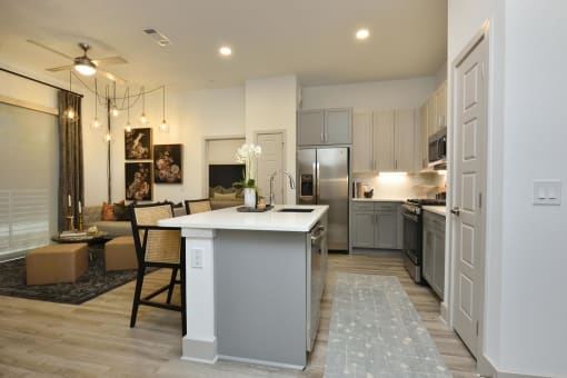 Kitchen model at The Flats at West Alabama, Texas, 77027