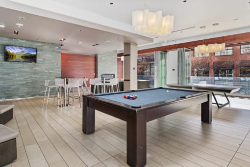 Billiards Table at 1600 Glenarm Place, Denver, 80202