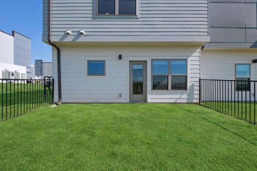 attached private yards with fencing