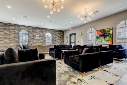 the lobby at the lumiere apartments in new orleans, LA