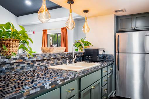 Kitchen with countertop at Eagle Point Apartments, Albuquerque, New Mexico
