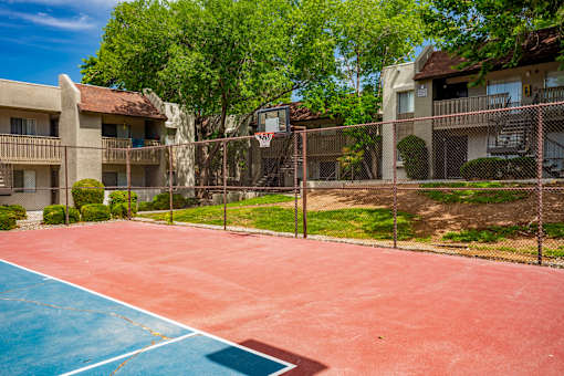Basketball court at Eagle Point Apartments, Albuquerque