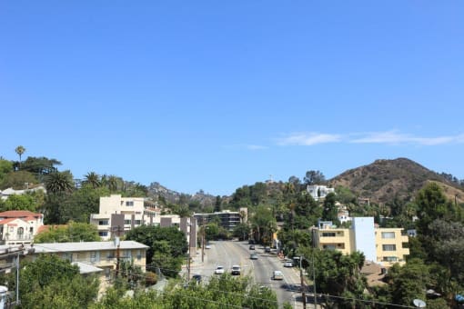 view from building at Cahuenga Heights, California