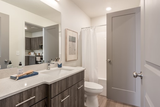 a bathroom with a sink and a toilet