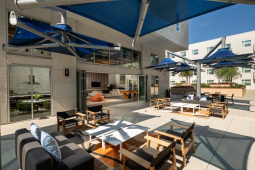 Courtyard at Aston at Gateway Apartments, El Monte, CA
