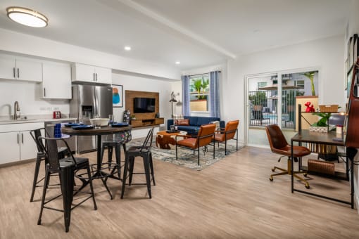 aston at gateway living space at Aston at Gateway Apartments, El Monte, 91731