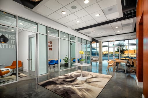 Lobby in the clubhouse at Aston at Gateway Apartments, El Monte
