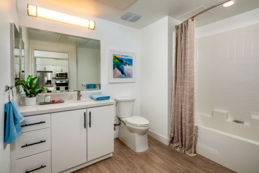Bathroom at Aston at Gateway Apartments, California, 91731