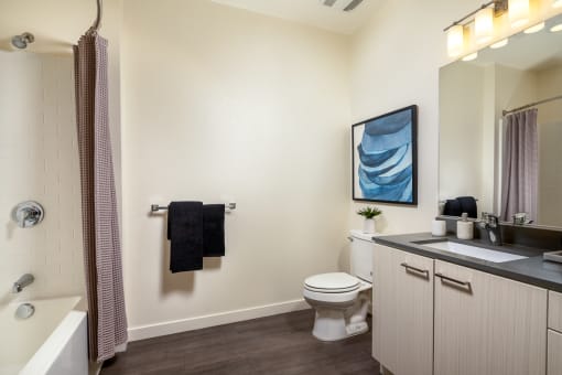 two bed model bathroom