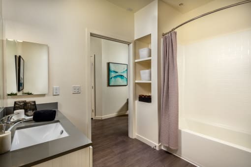 two bed model bathroom
