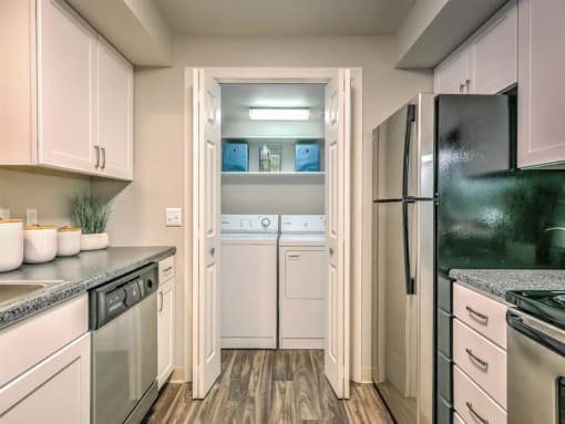 Kitchen and laundry room