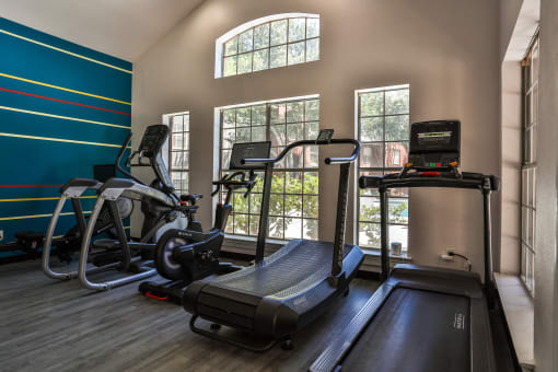 the apartments at masse corner 205 fitness room at The Quarry Alamo Heights, San Antonio, TX