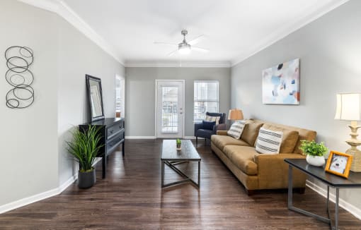 Living room area with seating