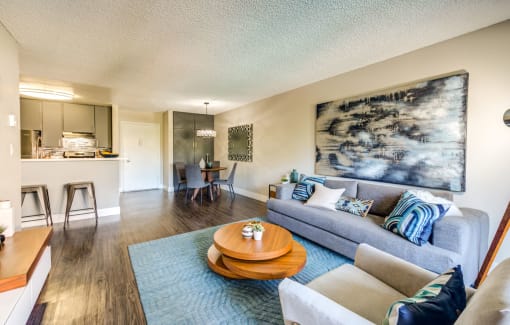 Living room Interior at The Chadwick, Los Angeles, CA, 90004