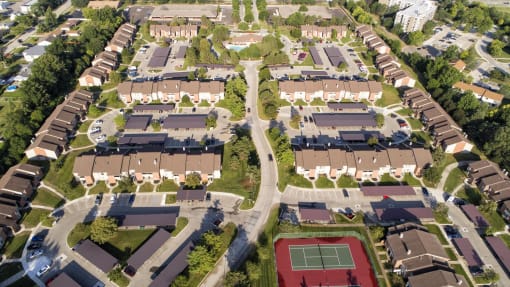 aerial view of the property