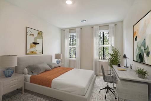 Spare bedroom with modern decor