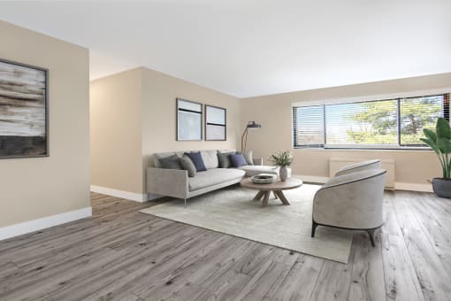 C1 Living Room at Shawnee Apartments, Virginia, 22204