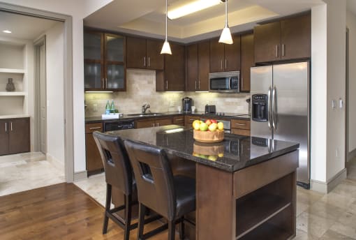Kitchen at mResidences Miracle Mile, Los Angeles, 90036