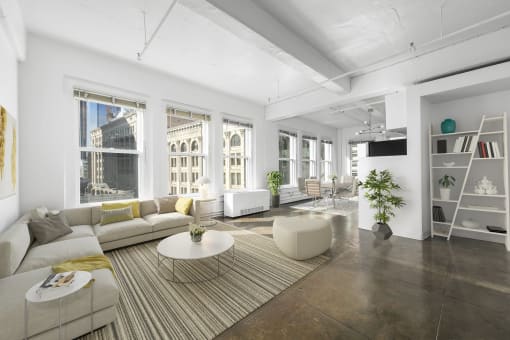 Stylish Living Room at San Fernando Building, Los Angeles California, 90013