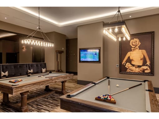 game room at Altana, Glendale, California