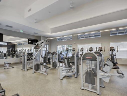 Fitness Center with Free Weight, at Park Pointe, 2450 Hilton Head Place, CA