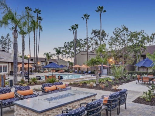 Poolside Fire Pit and Entertainment Area, at Park Pointe, El Cajon, 92019