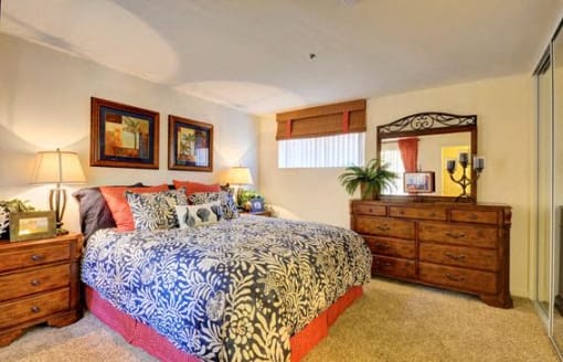 Model Apartment Bedroom at Rising Glen, Carlsbad, 92008