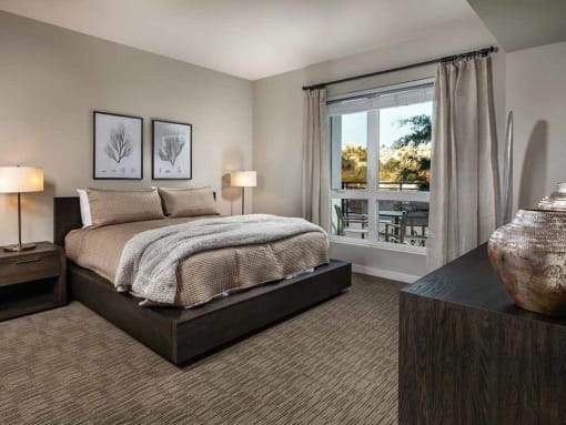 Model Penthouse Bedroom at AV8 Apartments in San Diego, CA