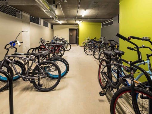 Bike Storage Area at AV8 Apartments in San Diego, CA