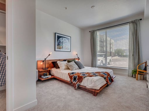 Model apartment home bedroom