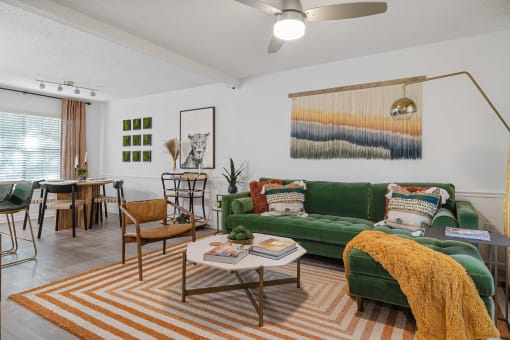 our apartments showcase a beautiful living room