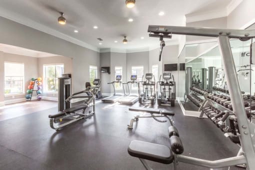 the gym at the apartments for rent