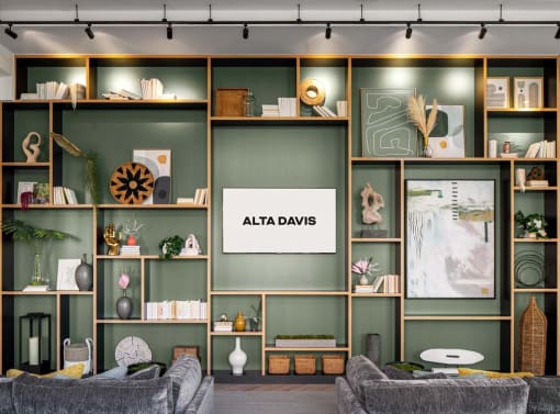 Library Wall at Alta Davis, Durham, 27703