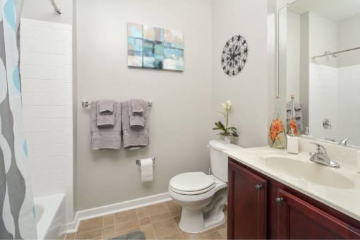 a bathroom with a toilet and a sink and a shower