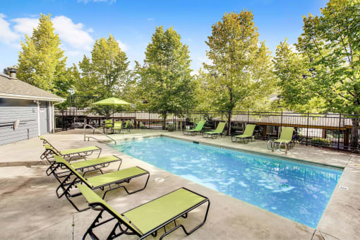 the swimming pool at our apartments