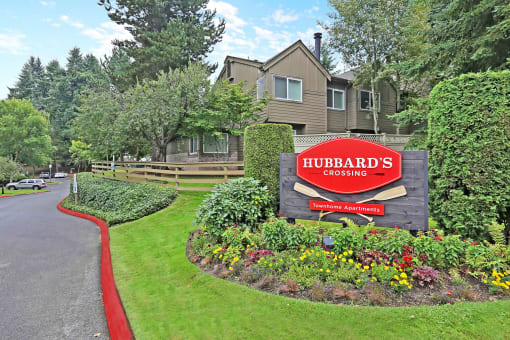 our sign in front of our home in the neighborhood