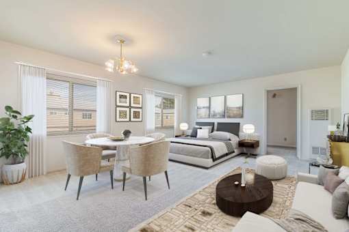Living Room at Hillsdale Garden Apartments, San Mateo, California