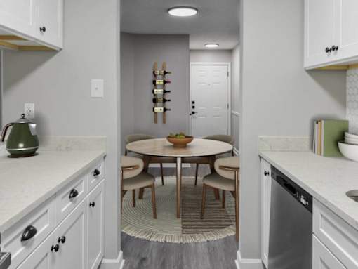 Cozy dining room at  Riverset Apartments in Memphis, TN