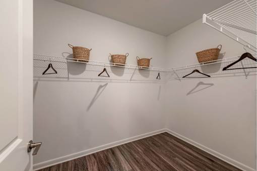 Expansive closets for ample storage
