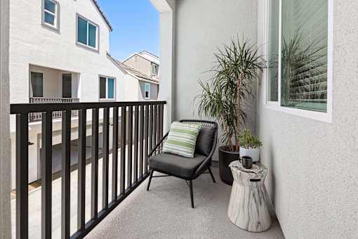 balcony of model