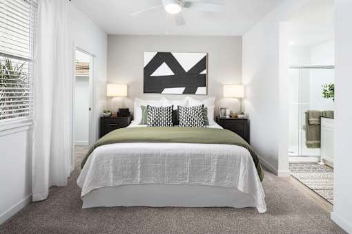bedroom of model