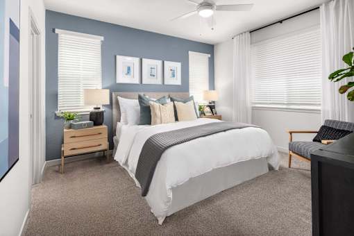 bedroom of model