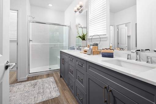 bathroom of model