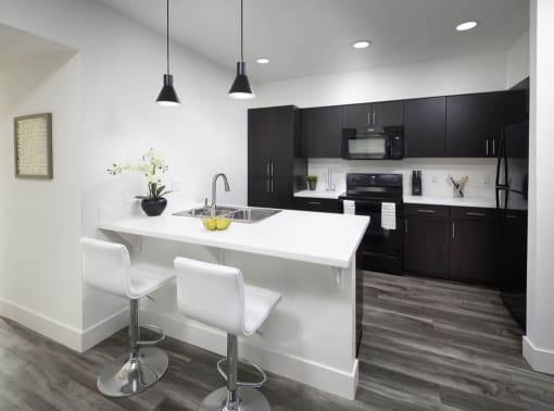 Gourmet Kitchen With Island at Palomar Station, California