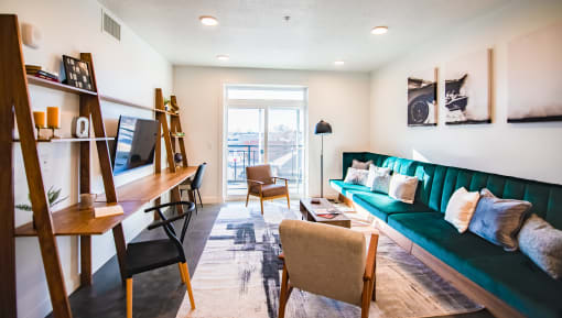 Modern Living Room at Quattro, Salt Lake City, UT, 84111