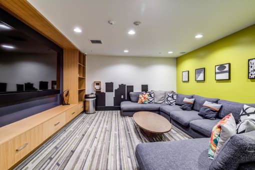 Radius Apartments Theater Room