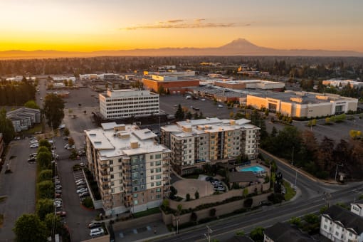Aerial View Of Building at The Pacifica Apartments, Washington, 98409
