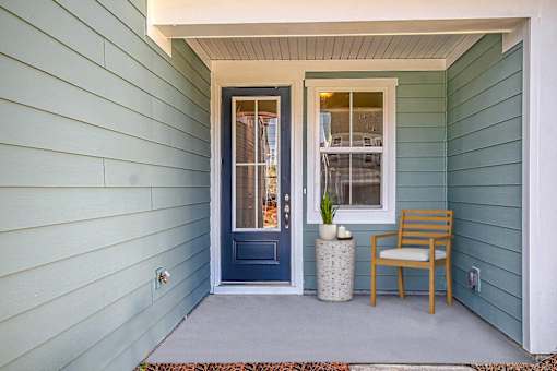 Front door to rental townhome
