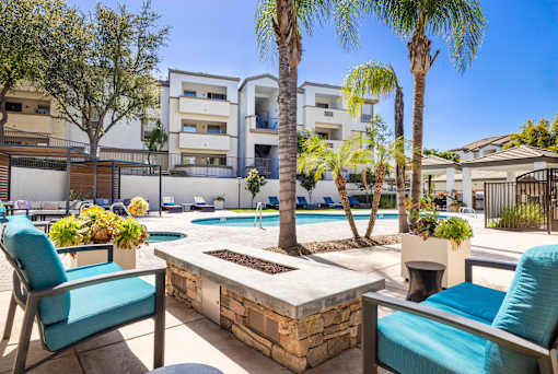 Pool with Sundecks at Stone Canyon Apartments, Riverside, California